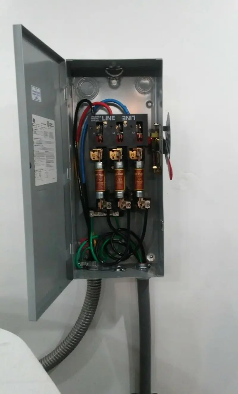 Three-phase disconnect switch installed for Electrical Wiring & Rewiring in Bon Secour